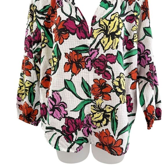 Roberta Roller Rabbit Womens Top Size Small Lucy Jorales Iris Floral Print - Picture 4 of 11